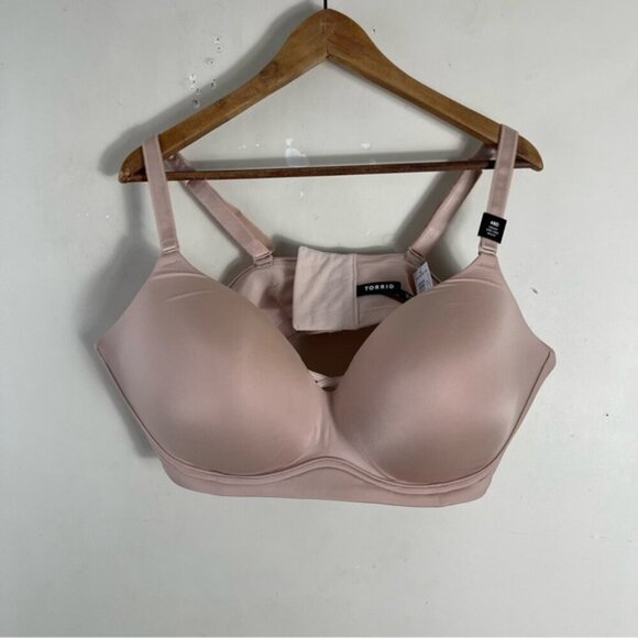 Torrid Dream Wire-Free Push-Up Bra in rose dust size 48D NEW NWT molded cups - Picture 3 of 9